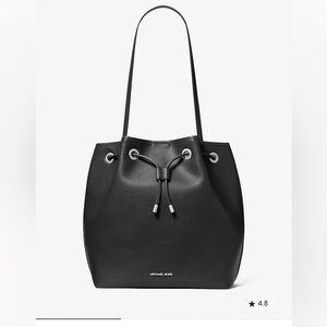 MichaelMichael Kors Black Avery Pebbled Leather Medium Bucket/Shoulder Bag NWT.